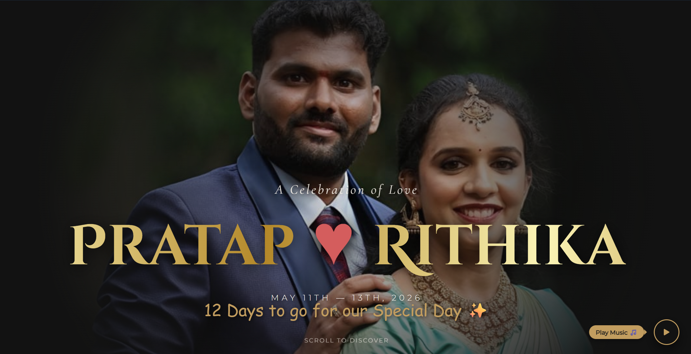 Premier Wedding Portal of Pratap & Rithika